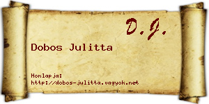 Dobos Julitta névjegykártya